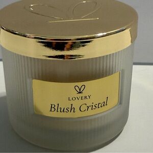 🆕 Lovery Blush Crystal Luxury Candle – Gold Lid | Elegant Home Décor 🆕
